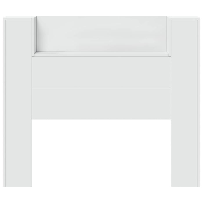 Tăblie cap cu raft Alb 120 x 16,5 x 103,5 cm Lemn compozit - WALTI WALTI