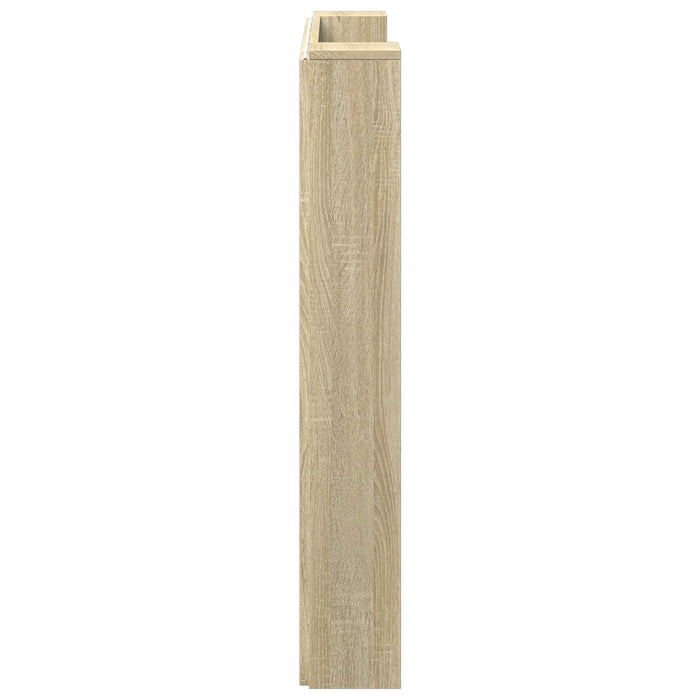 Tăblie cap Stejar Sonoma 120 x 16,5 x 103,5 cm Lemn compozit - WALTI WALTI