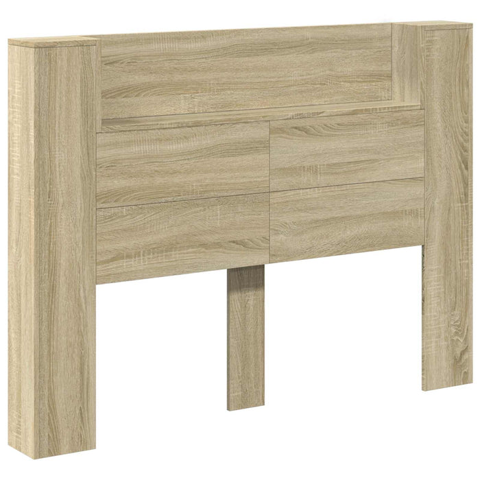 Tăblie cap Stejar Sonoma 140 x 16,5 x 103,5 cm Lemn compozit - WALTI WALTI