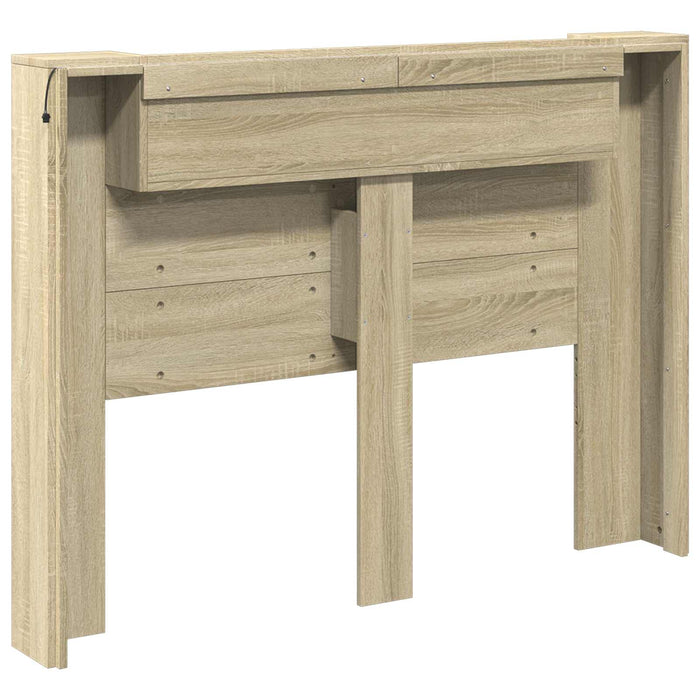 Tăblie cap Stejar Sonoma 140 x 16,5 x 103,5 cm Lemn compozit - WALTI WALTI