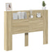 Tăblie cap Stejar Sonoma 140 x 16,5 x 103,5 cm Lemn compozit - WALTI WALTI
