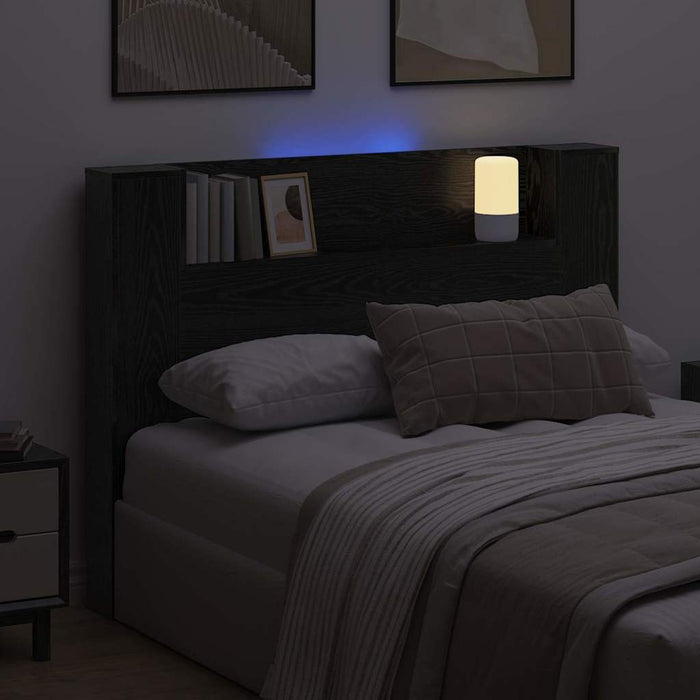 Tăblie cap Stejar Negru 140 x 17 x 104,5 cm Lemn compozit - WALTI WALTI