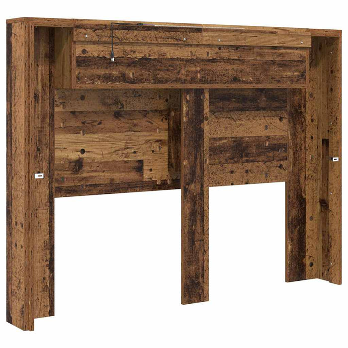 Tăblie cap cu raft Lemn vechi 140 x 17 x 104,5 cm Lemn compozit - WALTI WALTI