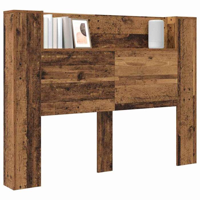 Tăblie cap cu raft Lemn vechi 140 x 17 x 104,5 cm Lemn compozit - WALTI WALTI