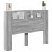 Tăblie cap Gri Sonoma 140 x 16,5 x 103,5 cm Lemn compozit - WALTI WALTI