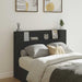 Tăblie cap cu raft Negru 140 x 16,5 x 103,5 cm Lemn compozit - WALTI WALTI