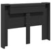 Tăblie cap cu raft Negru 140 x 16,5 x 103,5 cm Lemn compozit - WALTI WALTI