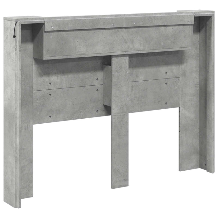 Tăblie cap Gri din beton 140 x 16,5 x 103,5 cm Lemn compozit - WALTI WALTI