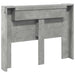 Tăblie cap Gri din beton 140 x 16,5 x 103,5 cm Lemn compozit - WALTI WALTI