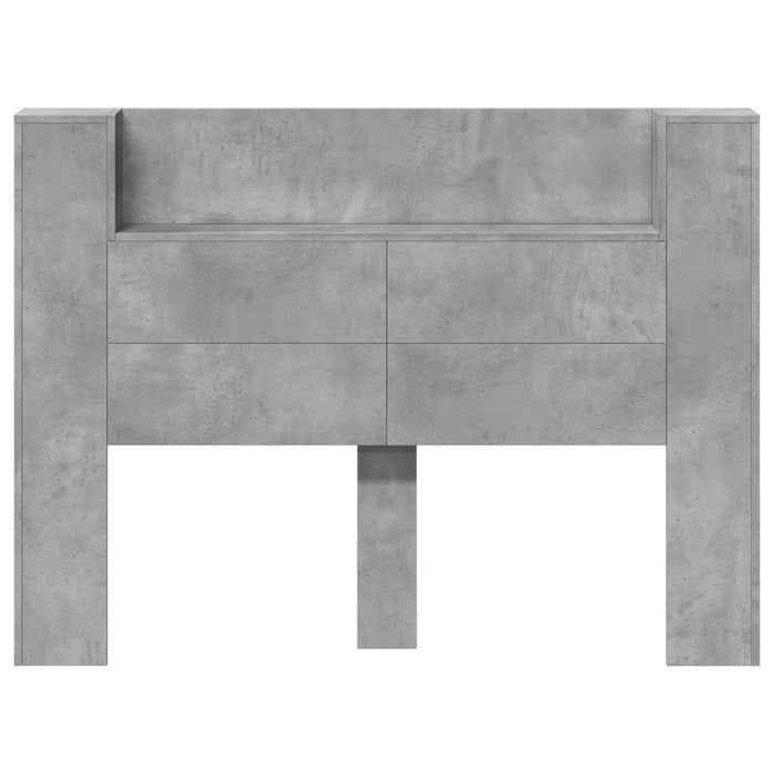 Tăblie cap Gri din beton 140 x 16,5 x 103,5 cm Lemn compozit - WALTI WALTI