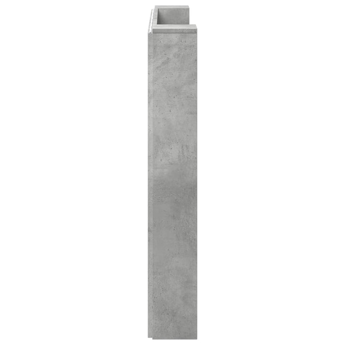 Tăblie cap Gri din beton 140 x 16,5 x 103,5 cm Lemn compozit - WALTI WALTI