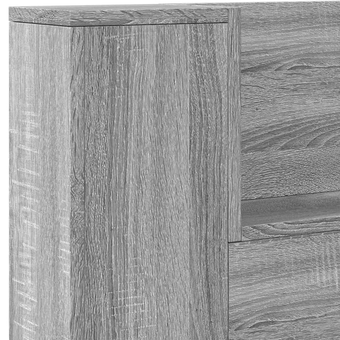 Tăblie cap Gri Sonoma 160 x 16,5 x 103,5 cm Lemn compozit - WALTI WALTI