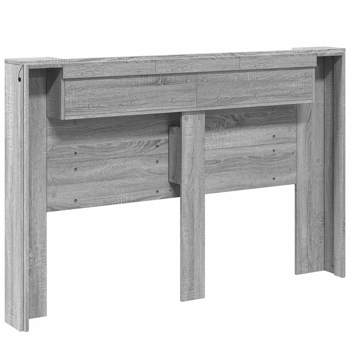 Tăblie cap Gri Sonoma 160 x 16,5 x 103,5 cm Lemn compozit - WALTI WALTI