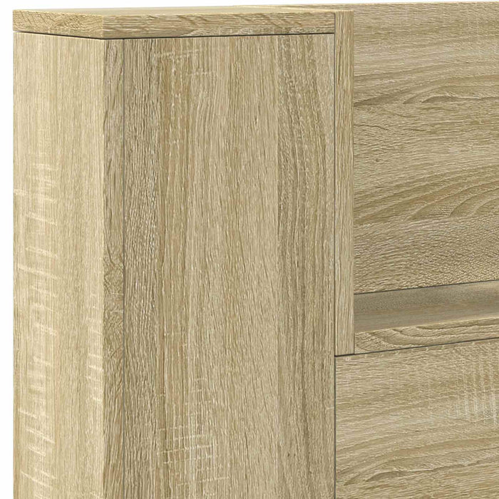 Tăblie cap Stejar Sonoma 160 x 16,5 x 103,5 cm Lemn compozit - WALTI WALTI