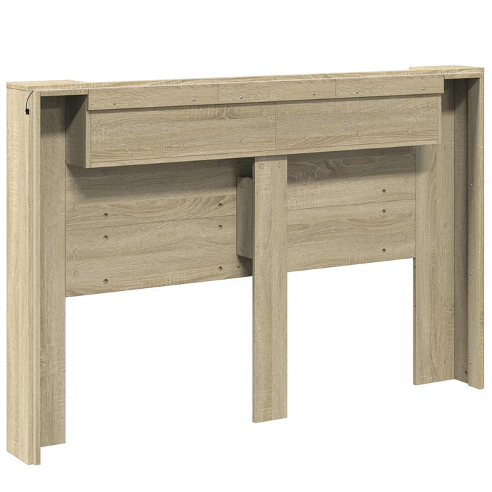 Tăblie cap Stejar Sonoma 160 x 16,5 x 103,5 cm Lemn compozit - WALTI WALTI