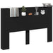 Tăblie cap cu raft Negru 160 x 16,5 x 103,5 cm Lemn compozit - WALTI WALTI