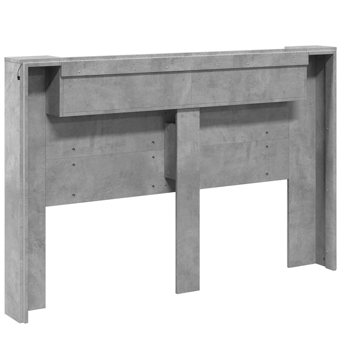 Tăblie cap Gri din beton 160 x 16,5 x 103,5 cm Lemn compozit - WALTI WALTI