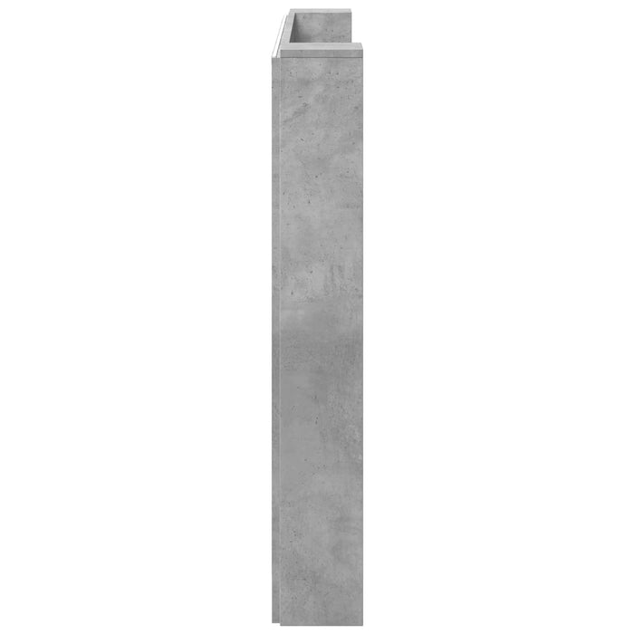 Tăblie cap Gri din beton 160 x 16,5 x 103,5 cm Lemn compozit - WALTI WALTI