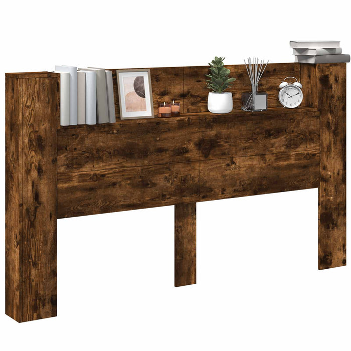 Tăblie cap Stejar fumuriu 180 x 16,5 x 103,5 cm Lemn compozit - WALTI WALTI