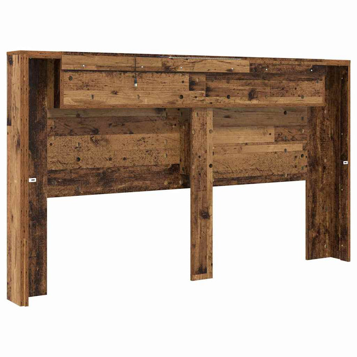 Tăblie cap cu raft Lemn vechi 180 x 17 x 104,5 cm Lemn compozit - WALTI WALTI
