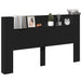 Tăblie cap cu raft Negru 180 x 16,5 x 103,5 cm Lemn compozit - WALTI WALTI