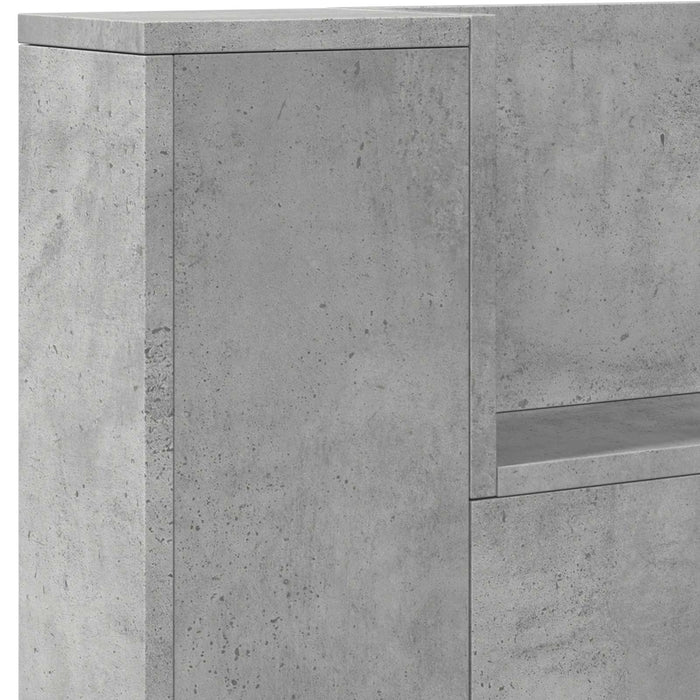 Tăblie cap Gri din beton 180 x 16,5 x 103,5 cm Lemn compozit - WALTI WALTI