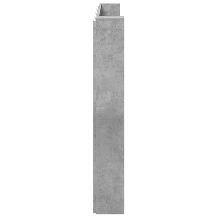 Tăblie cap Gri din beton 180 x 16,5 x 103,5 cm Lemn compozit - WALTI WALTI