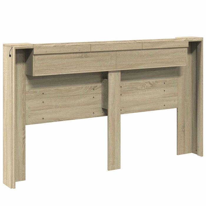 Tăblie cap Stejar Sonoma 180 x 16,5 x 103,5 cm Lemn compozit - WALTI WALTI