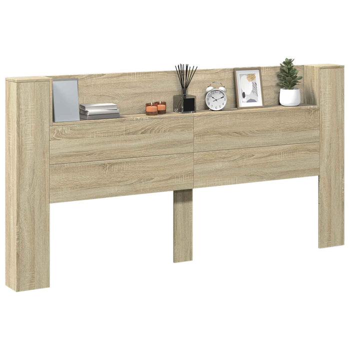 Tăblie cap Stejar Sonoma 200 x 16,5 x 103,5 cm Lemn compozit - WALTI WALTI