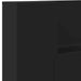 Tăblie cap cu raft Negru 200 x 16,5 x 103,5 cm Lemn compozit - WALTI WALTI