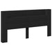 Tăblie cap cu raft Negru 200 x 16,5 x 103,5 cm Lemn compozit - WALTI WALTI