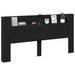 Tăblie cap cu raft Negru 200 x 16,5 x 103,5 cm Lemn compozit - WALTI WALTI