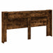 Tăblie cap Stejar fumuriu 200 x 16,5 x 103,5 cm Lemn compozit - WALTI WALTI