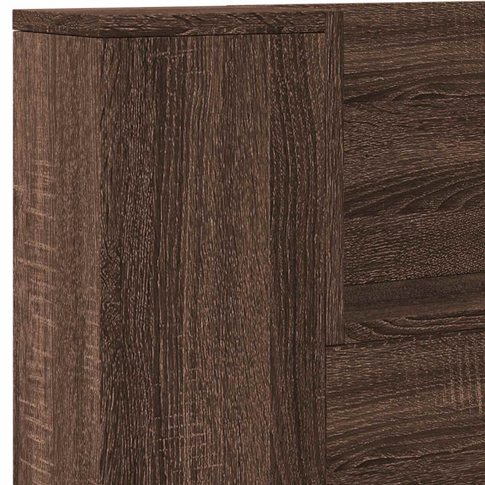 Tăblie cap Stejar închis 200 x 16,5 x 103,5 cm Lemn compozit - WALTI WALTI