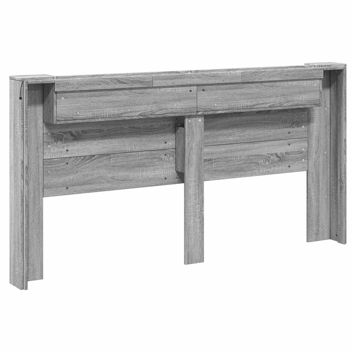 Tăblie cap Gri Sonoma 200 x 16,5 x 103,5 cm Lemn compozit - WALTI WALTI