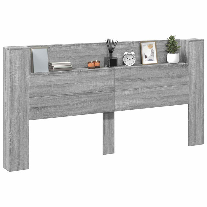 Tăblie cap Gri Sonoma 200 x 16,5 x 103,5 cm Lemn compozit - WALTI WALTI