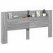 Tăblie cap Gri Sonoma 200 x 16,5 x 103,5 cm Lemn compozit - WALTI WALTI