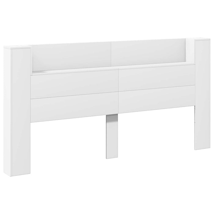Tăblie cap cu raft Alb 200 x 16,5 x 103,5 cm Lemn compozit - WALTI WALTI