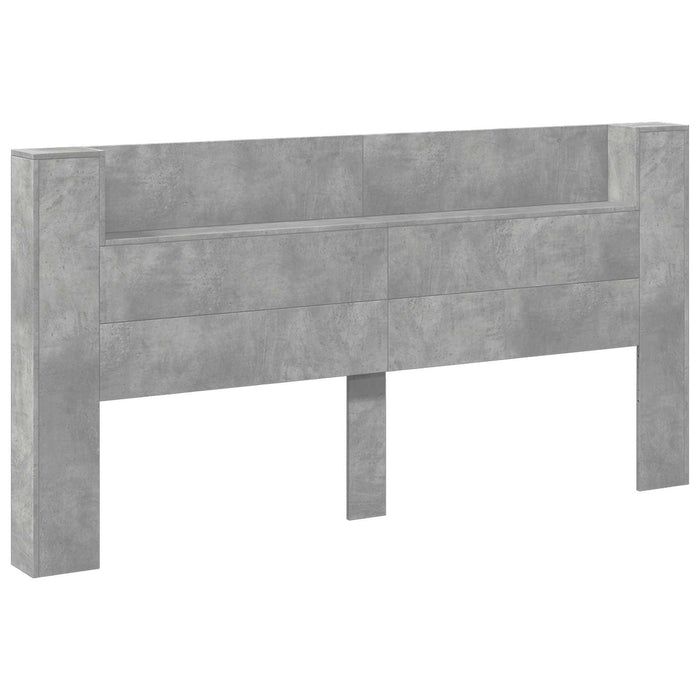 Tăblie cap Gri din beton 200 x 16,5 x 103,5 cm Lemn compozit - WALTI WALTI