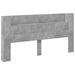 Tăblie cap Gri din beton 200 x 16,5 x 103,5 cm Lemn compozit - WALTI WALTI