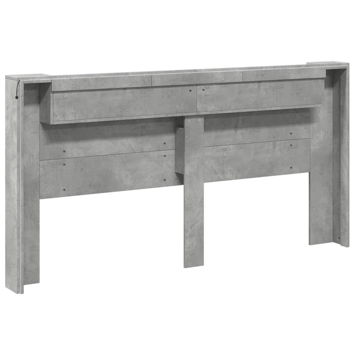 Tăblie cap Gri din beton 200 x 16,5 x 103,5 cm Lemn compozit - WALTI WALTI
