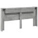 Tăblie cap Gri din beton 200 x 16,5 x 103,5 cm Lemn compozit - WALTI WALTI