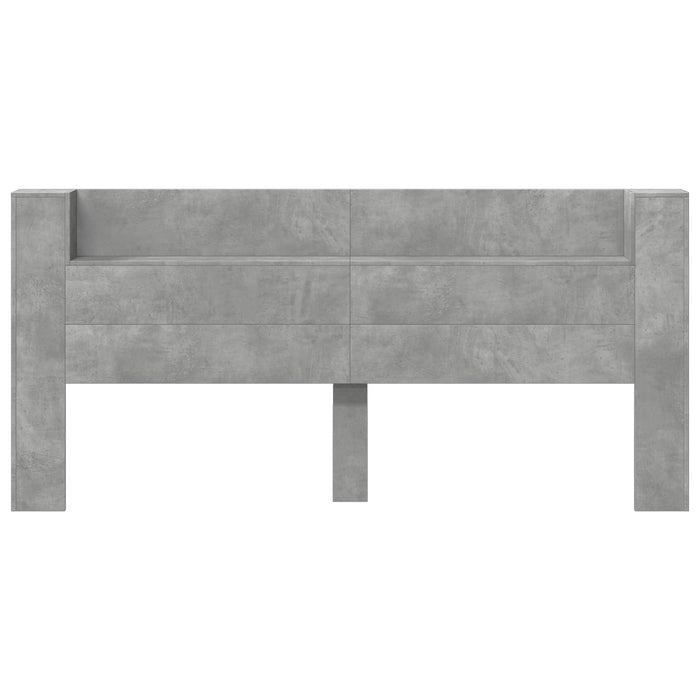 Tăblie cap Gri din beton 200 x 16,5 x 103,5 cm Lemn compozit - WALTI WALTI