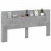 Tăblie cap Gri din beton 200 x 16,5 x 103,5 cm Lemn compozit - WALTI WALTI