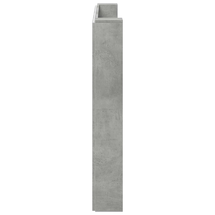 Tăblie cap Gri din beton 200 x 16,5 x 103,5 cm Lemn compozit - WALTI WALTI