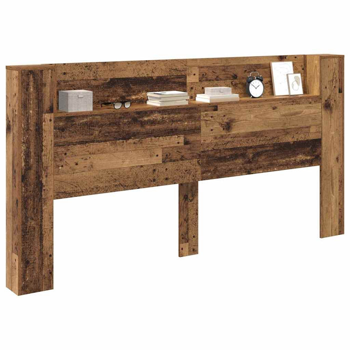 Tăblie cap cu raft Lemn vechi 200 x 15 x 103,5 cm Lemn compozit - WALTI WALTI
