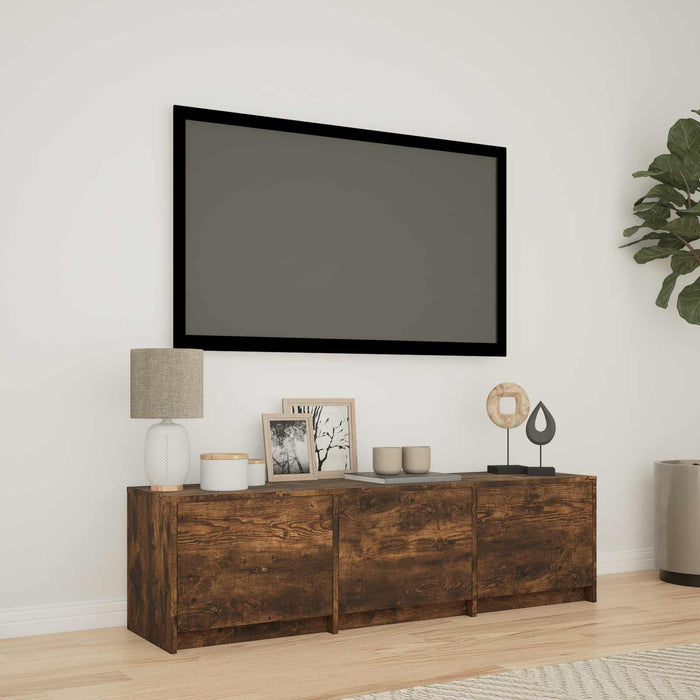 Mobilier TV cu LED cu LED Stejar Afumat 140 x 34 x 40 cm - WALTI WALTI