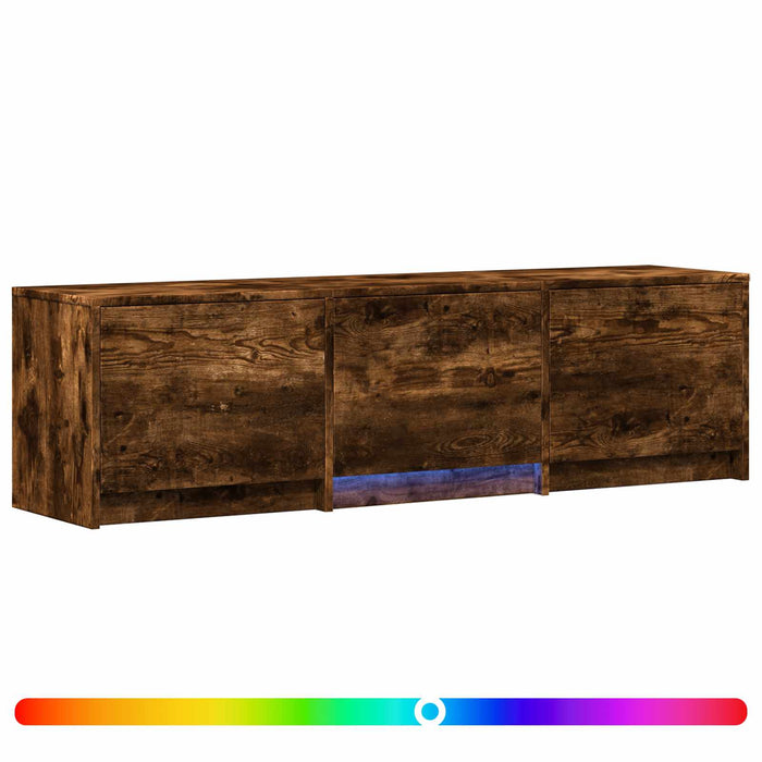 Mobilier TV cu LED cu LED Stejar Afumat 140 x 34 x 40 cm - WALTI WALTI