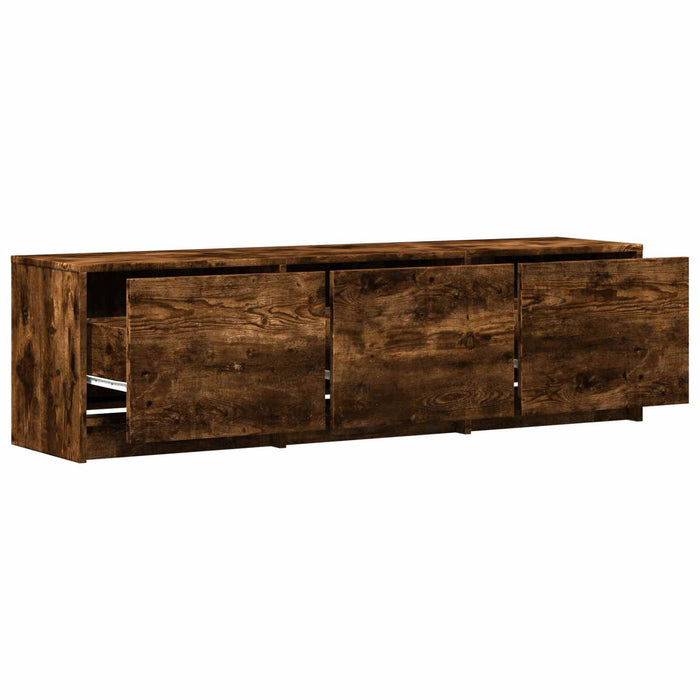 Mobilier TV cu LED cu LED Stejar Afumat 140 x 34 x 40 cm - WALTI WALTI