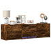 Mobilier TV cu LED cu LED Stejar Afumat 140 x 34 x 40 cm - WALTI WALTI